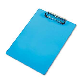 SAUNDERS MFG. CO., INC. Acrylic Clipboard, 1/2" Capacity, Holds 8-1/2w x 12h, Transparent Blue