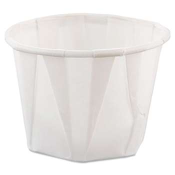 SOLO CUPS Paper Portion Cups, 1oz, White, 250/Bag, 20 Bags/Carton