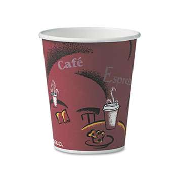 SOLO CUPS Bistro Design Hot Drink Cups, Paper, 10oz, 50/Pack