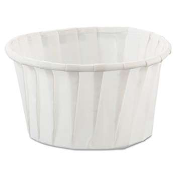 SOLO CUPS Paper Portion Cups, 4oz, White, 250/Bag, 20 Bags/Carton