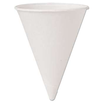 SOLO CUPS Cone Water Cups, Cold, Paper, 4oz, White, 200/Pack