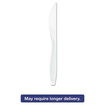 SOLO CUPS Impress Heavyweight Full-Length Polystyrene Cutlery, Knife, White, 1000/Carton