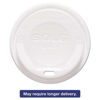 SOLO CUPS Gourmet Hot Cup Lids, For Trophy Plus Cups, 12-16 oz, White, 1500/Carton