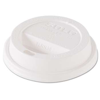SOLO CUPS Traveler Dome Hot Cup Lid, Fits 8oz Cups, White, 100/Pack, 10 Packs/Carton