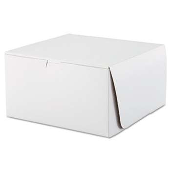 SOUTHERN CHAMPION TRAY Tuck-Top Bakery Boxes, 10w x 10d x 5 1/2h, White, 100/Carton