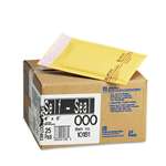 ANLE PAPER/SEALED AIR CORP. Jiffylite Self-Seal Mailer, Side Seam, #000, 4 x 8, Golden Brown, 25/Carton