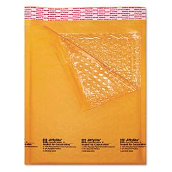 ANLE PAPER/SEALED AIR CORP. Jiffylite Self-Seal Mailer, Side Seam, #5, 10 1/2 x 16, Golden Brown, 10/Pack