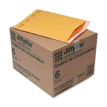 ANLE PAPER/SEALED AIR CORP. Jiffylite Self-Seal Mailer, Side Seam, #6, 12 1/2 x 19, Golden Brown, 50/Carton