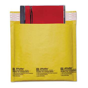 ANLE PAPER/SEALED AIR CORP. Jiffylite CD/DVD Self-Seal Mailer, Side Seam, 7 1/4 x 8, Light Brown, 25/Carton