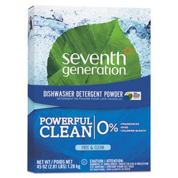 SEVENTH GENERATION Natural Automatic Dishwasher Powder, Free & Clear, 45oz Box