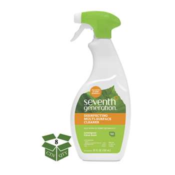 SEVENTH GENERATION Botanical Disinfecting Multi-Surface Cleaner, 26 oz Spray Bottle, 8/Carton