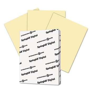 INTERNATIONAL PAPER Digital Index Color Card Stock, 90 lb, 8 1/2 x 11, Canary, 250 Sheets/Pack