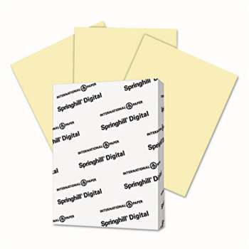 INTERNATIONAL PAPER Digital Vellum Bristol Color Cover, 67 lb, 8 1/2 x 11, Canary, 250 Sheets/Pack
