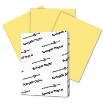 INTERNATIONAL PAPER Digital Index Color Card Stock, 110 lb, 8 1/2 x 11, Buff, 250 Sheets/Pack