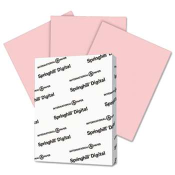 INTERNATIONAL PAPER Digital Vellum Bristol Color Cover, 67 lb, 8 1/2 x 11, Pink, 250 Sheets/Pack