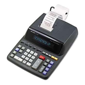 SHARP ELECTRONICS EL2196BL Two-Color Printing Calculator, Black/Red Print, 3.7 Lines/Sec