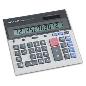 SHARP ELECTRONICS QS-2130 Compact Desktop Calculator, 12-Digit LCD
