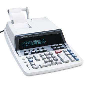 SHARP ELECTRONICS QS-2760H Two-Color Ribbon Printing Calculator, Black/Red Print, 4.8 Lines/Sec