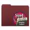 SMEAD MANUFACTURING CO. Interior File Folders, 1/3 Cut Top Tab, Letter, Maroon, 100/Box