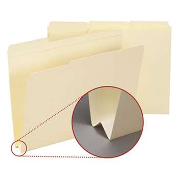 SMEAD MANUFACTURING CO. Heavyweight File Folders, 1/3 Tab, 1 1/2 Inch Expansion Letter, Manila, 50/Box