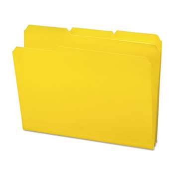 SMEAD MANUFACTURING CO. Waterproof Poly File Folders, 1/3 Cut Top Tab, Letter, Yellow, 24/Box
