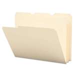 SMEAD MANUFACTURING CO. Tear/Moisture-Resist Poly File Folders, 1/3 Cut Top Tab, Letter, Manila, 12/Pack