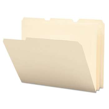 SMEAD MANUFACTURING CO. Tear/Moisture-Resist Poly File Folders, 1/3 Cut Top Tab, Letter, Manila, 12/Pack