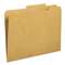 SMEAD MANUFACTURING CO. Kraft File Folder, 2/5 Cut Right, Two-Ply Top Tab, Letter, Kraft, 100/Box
