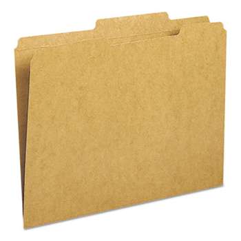 SMEAD MANUFACTURING CO. Kraft File Folder, 2/5 Cut Right, Two-Ply Top Tab, Letter, Kraft, 100/Box