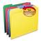 SMEAD MANUFACTURING CO. File Folders, 1/3 Cut, Reinforced Top Tabs, Letter, Assorted, 12/Pack