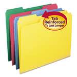SMEAD MANUFACTURING CO. File Folders, 1/3 Cut, Reinforced Top Tabs, Letter, Assorted, 12/Pack
