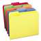 SMEAD MANUFACTURING CO. File Folders, 1/3 Cut Top Tab, Letter, Bright Assorted Colors, 100/Box