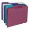 SMEAD MANUFACTURING CO. File Folders, 1/3 Cut Top Tab, Letter, Deep Assorted Colors, 100/Box