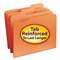 SMEAD MANUFACTURING CO. File Folders, 1/3 Cut, Reinforced Top Tab, Letter, Orange, 100/Box