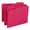 SMEAD MANUFACTURING CO. File Folders, 1/3 Cut Top Tab, Letter, Red, 100/Box