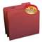 SMEAD MANUFACTURING CO. File Folders, 1/3 Cut, Reinforced Top Tab, Letter, Maroon, 100/Box