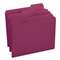 SMEAD MANUFACTURING CO. File Folders, 1/3 Cut Top Tab, Letter, Maroon, 100/Box