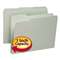 SMEAD MANUFACTURING CO. Recycled Folder, One Inch Expansion, 1/3 Top Tab, Letter, Gray Green, 25/Box