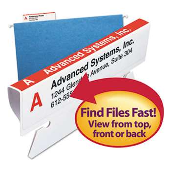 SMEAD MANUFACTURING CO. Viewables Hanging Folder Tabs and Labels, Refill, 3 1/2 Inch, Assorted, 100/Pack
