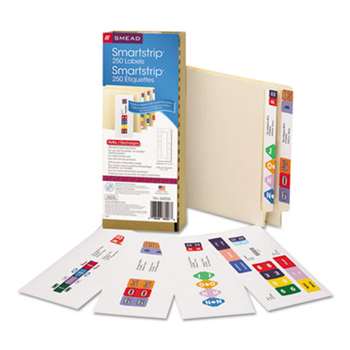 SMEAD MANUFACTURING CO. SmartStrip Refill Label Kit, 250 Label Forms/Pack, Inkjet