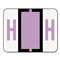 SMEAD MANUFACTURING CO. A-Z Color-Coded Bar-Style End Tab Labels, Letter H, Lavender, 500/Roll