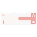 SMEAD MANUFACTURING CO. Alpha-Z Color-Coded First Letter Name Labels, I & V, Pink, 100/Pack