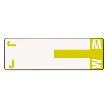 SMEAD MANUFACTURING CO. Alpha-Z Color-Coded First Letter Name Labels, J & W, Yellow, 100/Pack