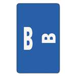 SMEAD MANUFACTURING CO. Alpha-Z Color-Coded Second Letter Labels, Letter B, Dark Blue, 100/Pack