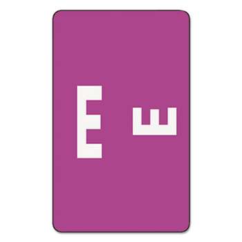 SMEAD MANUFACTURING CO. Alpha-Z Color-Coded Second Letter Labels, Letter E, Purple, 100/Pack