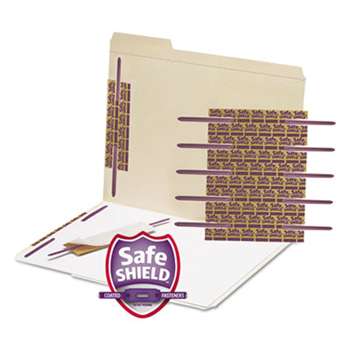 SMEAD MANUFACTURING CO. SafeSHIELD Fasteners, 2" Capacity, Purple, 50/Box
