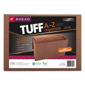 SMEAD MANUFACTURING CO. Heavy-Duty A-Z Expanding File, 21 Pocket, Legal, Redrope Printed