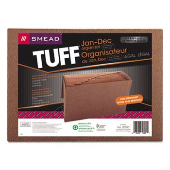SMEAD MANUFACTURING CO. Jan-Dec Expanding File, 12 Pocket, Legal, Redrope Printed