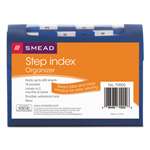 SMEAD MANUFACTURING CO. Step Index Organizer, 12-Pocket, Letter, Poly, Navy