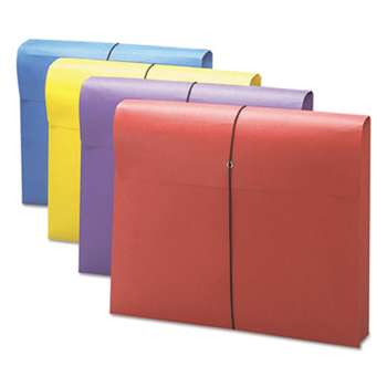 SMEAD MANUFACTURING CO. 2" Exp Antimicrobial File Wallet, Letter, Four Colors, 4/Pack